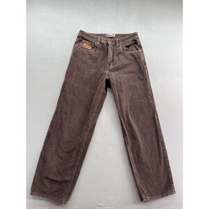 GMPYRE Pants Mens 32 Brown Corduroy Straight Fit Patch Logo Retro Style Y2K